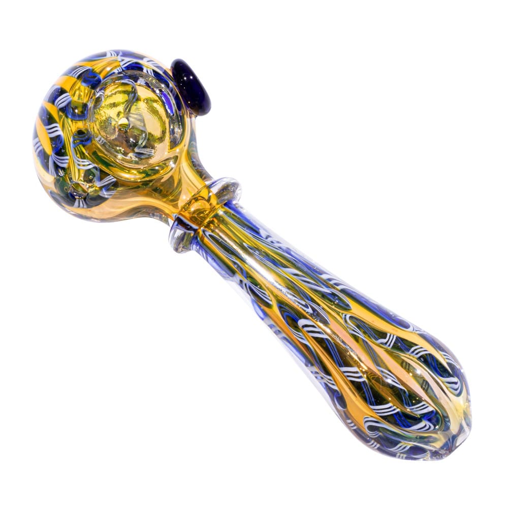 4" Gold Fumed Ring Spoon Pipe image 4