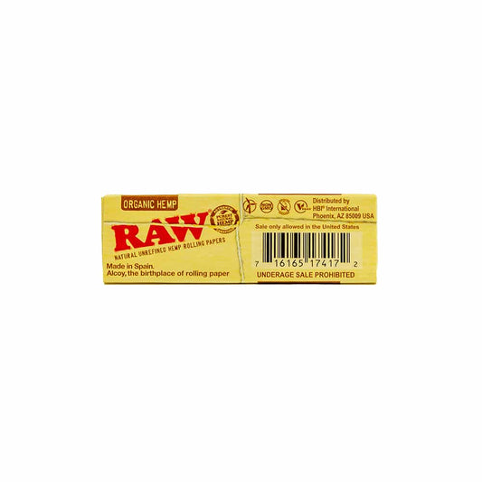 RAW Organic Hemp Rolling Papers - 1 1/4" image 1