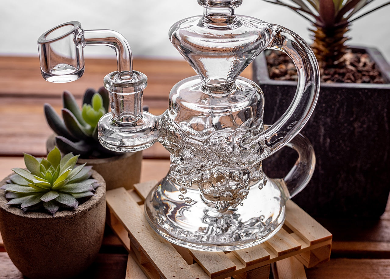 7" Clear Recycler Dab Rig image 2