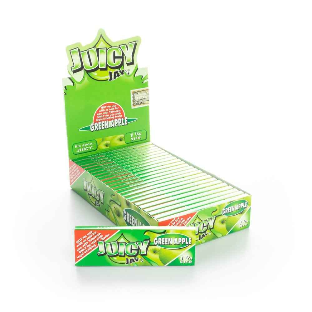 Juicy Jay's Rolling Papers - Green Apple - 1 1/4"