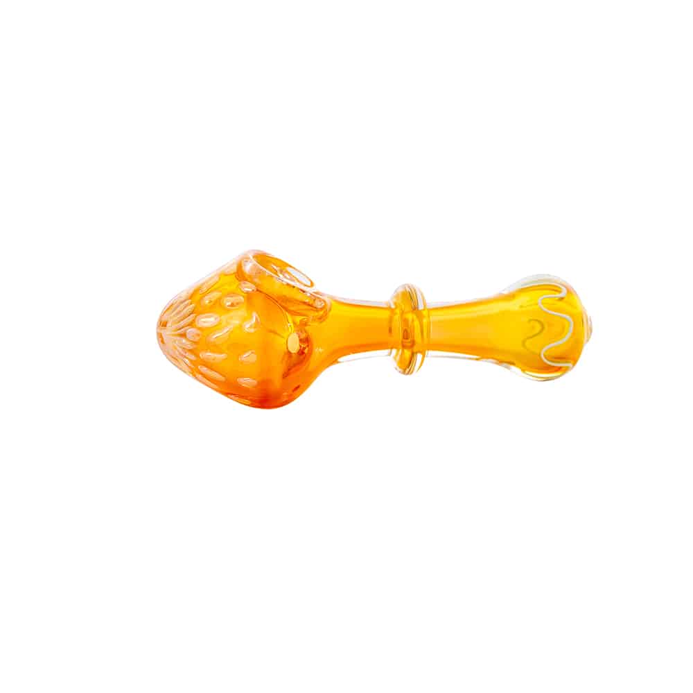 3.5" Gold Fumed Ring Mushroom Spoon Pipe image 2