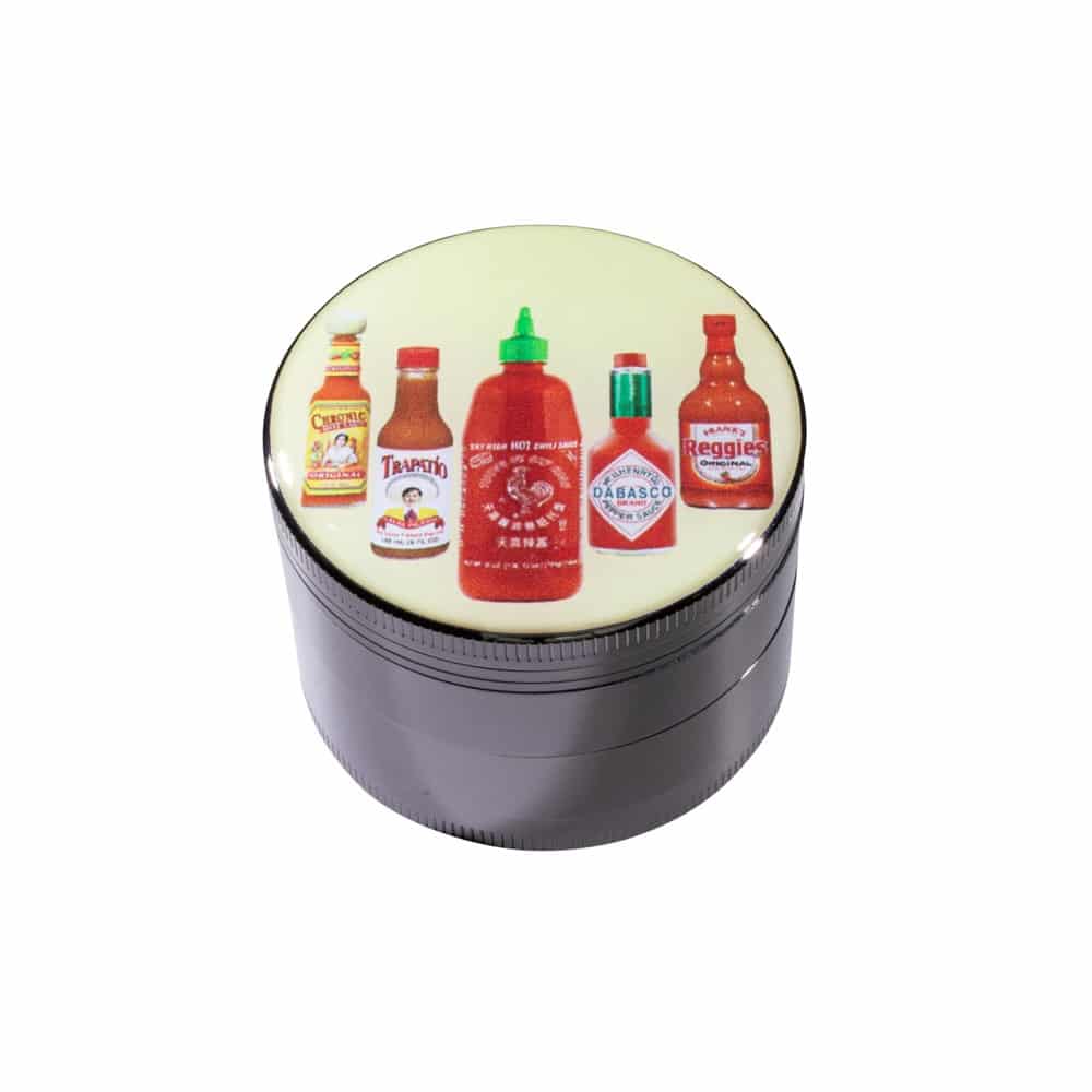 Sky High 4-Piece Herb Grinder - Hot Sauce image 0