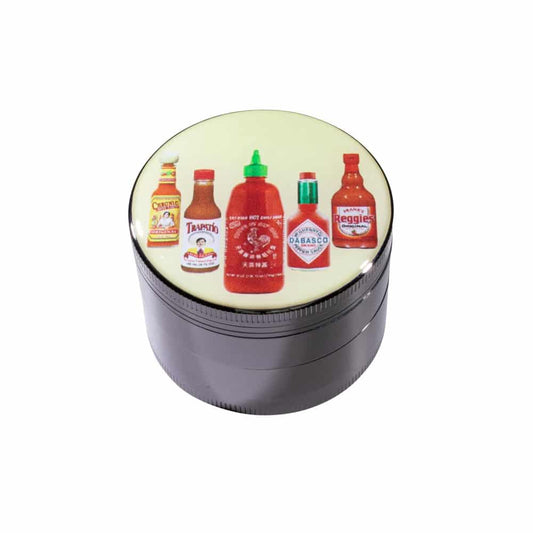 Sky High 4-Piece Herb Grinder - Hot Sauce image 0