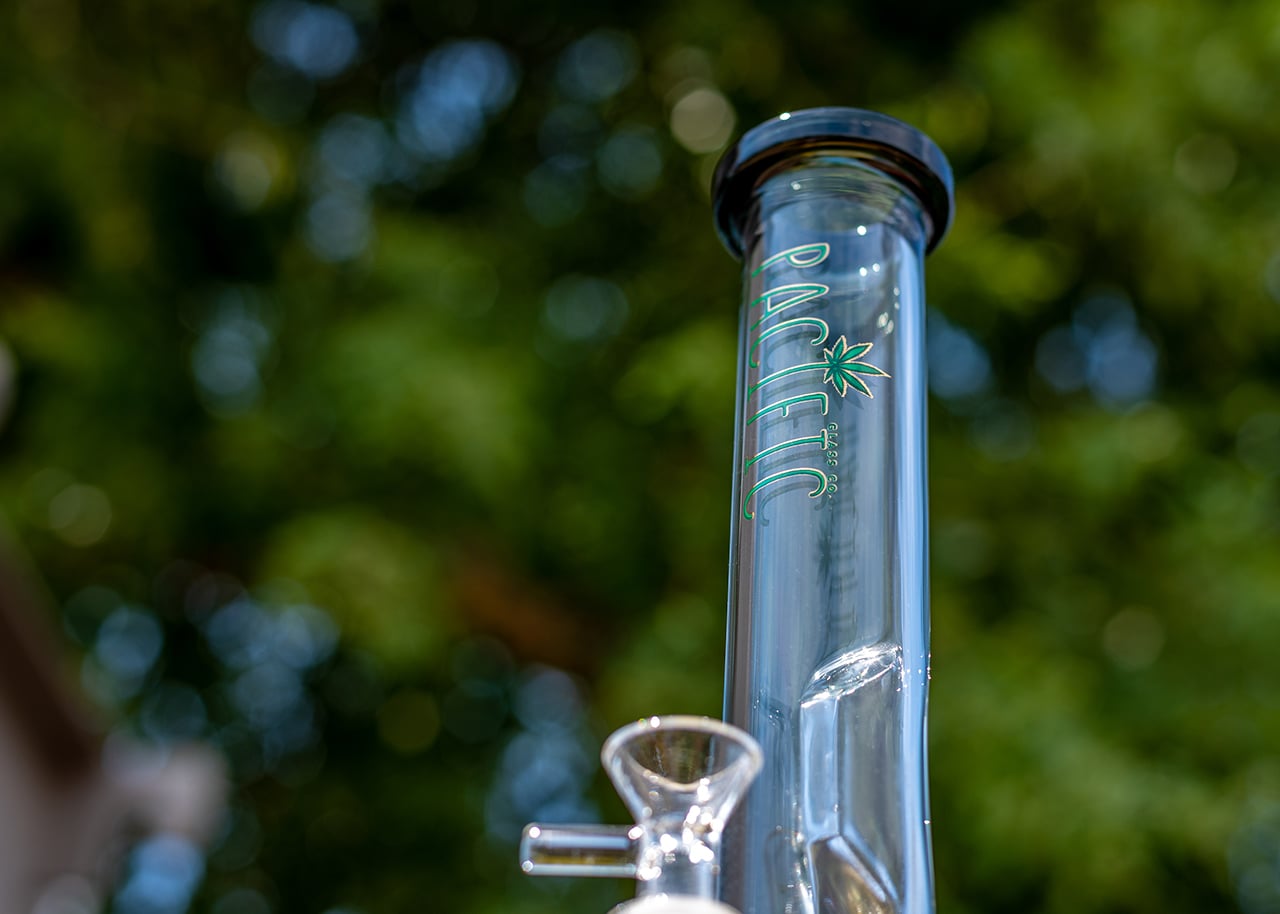 Pacific Glass 12" Straight Tube Bong with Ice Catcher image 4