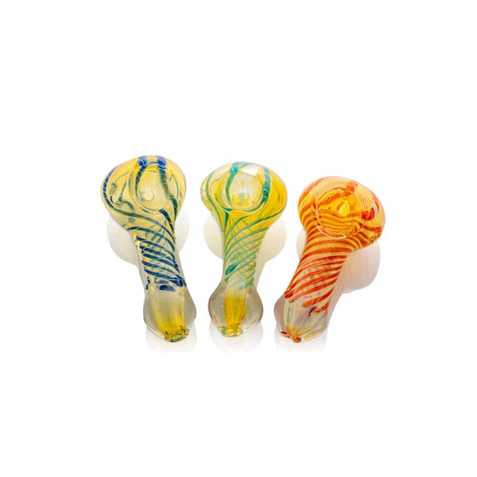 2.5" Silver Fumed Peanut Spoon Pipe image 0