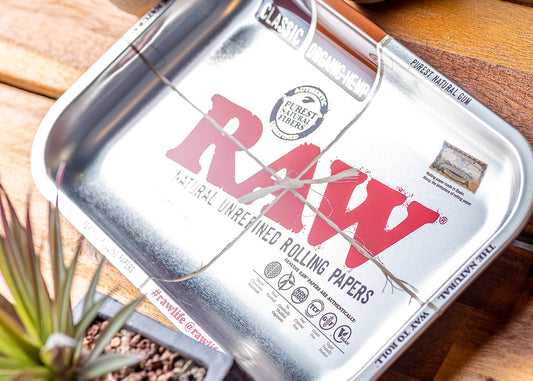 RAW Rolling Tray - Polished Chrome Metal image 1