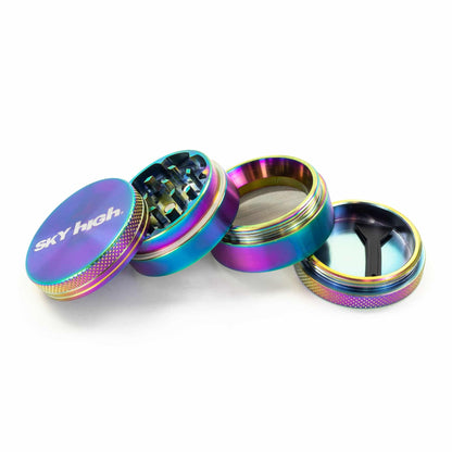 Sky High 4-Piece Aluminum Grinder - Comet Chroma - 40mm image