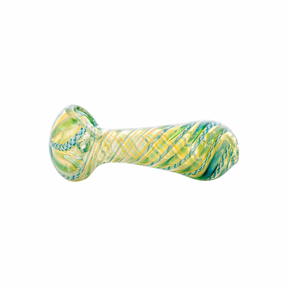 4" Silver Fumed Twisted Spoon Pipe image 2