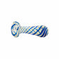 4" Silver Fumed Twisted Spoon Pipe image 1