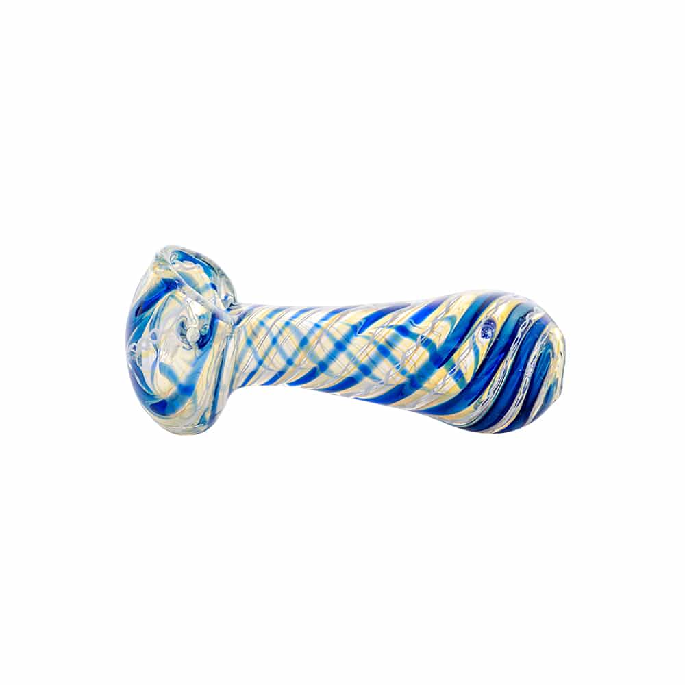 4" Silver Fumed Twisted Spoon Pipe image 1