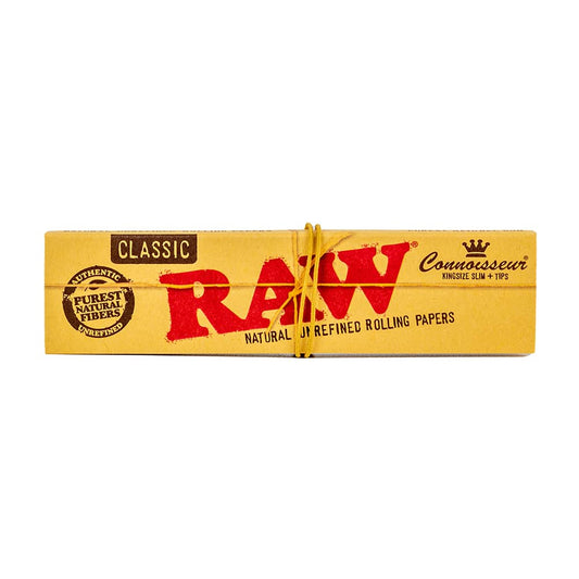 RAW Classic Connoisseur Rolling Papers with Tips - King Sized image 0