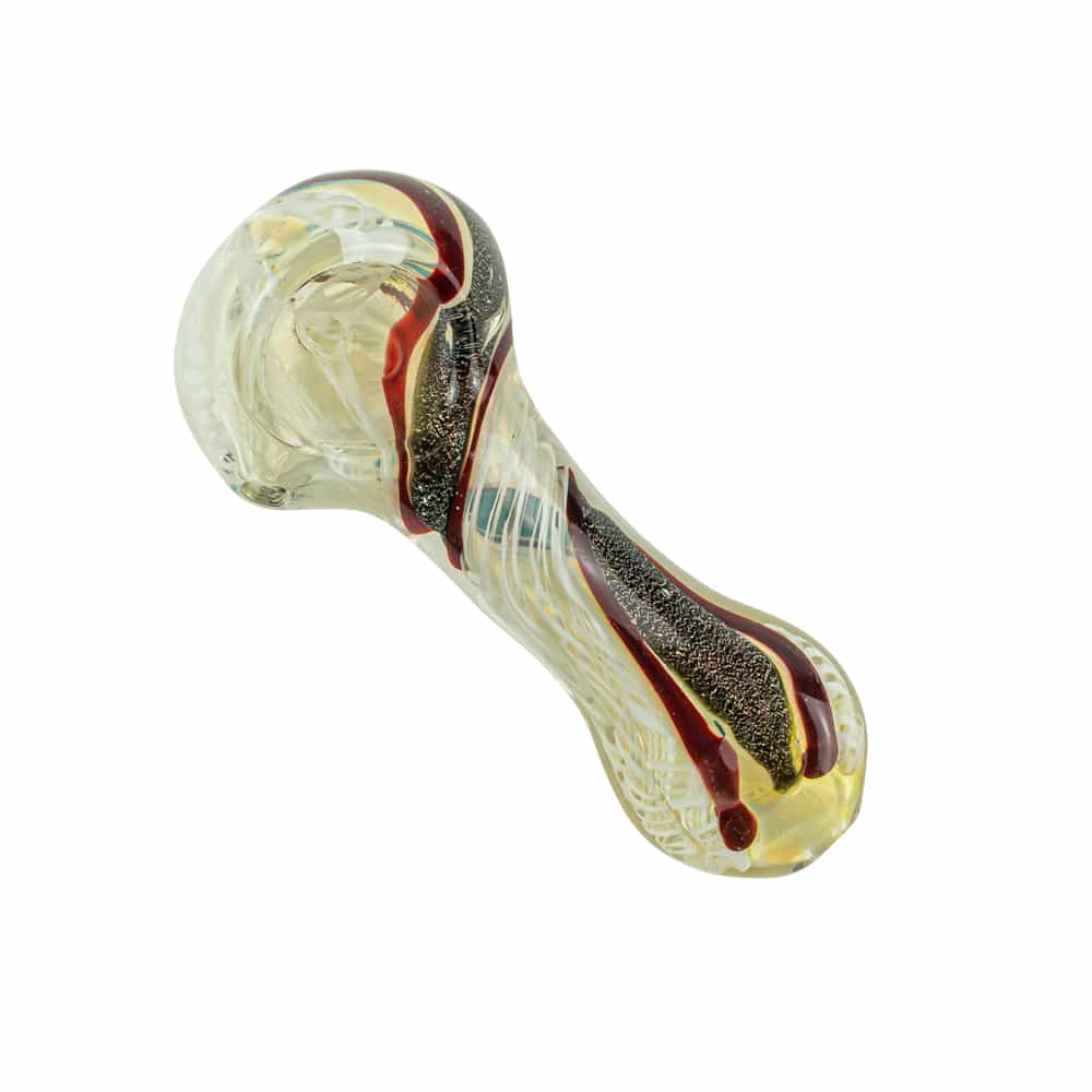 3.5" Dichro Silver Fumed Twisted Spoon Pipe image 9