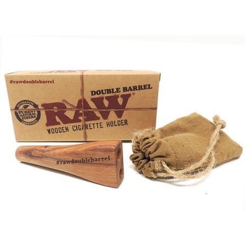 RAW Double Barrel Wooden Cigarette Holder image 3