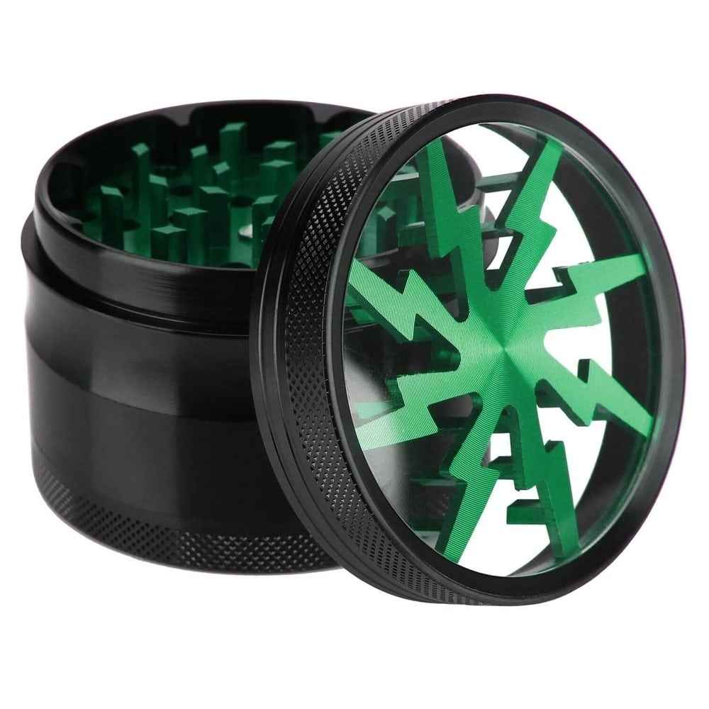 Lightning Bolt 4-Piece Herb Grinder - 63mm