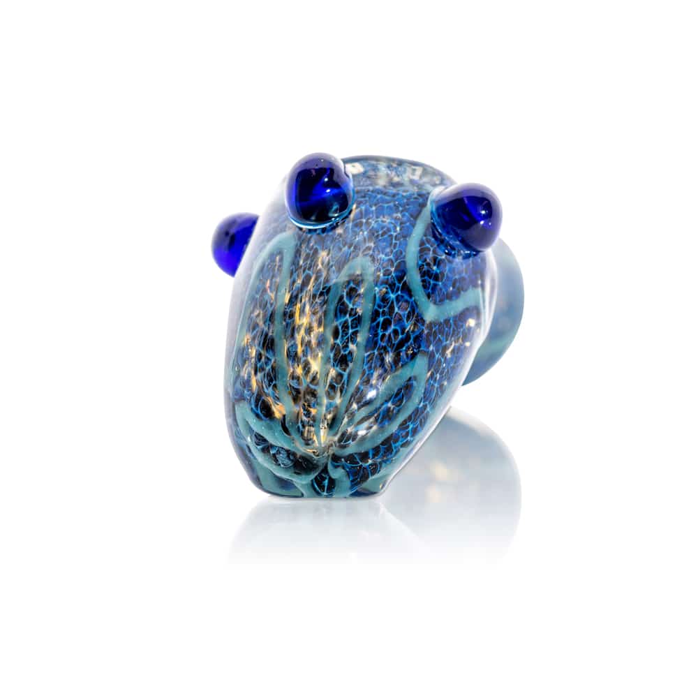 4.5" Frit Swirl Wave Hammer Spoon Pipe image 4