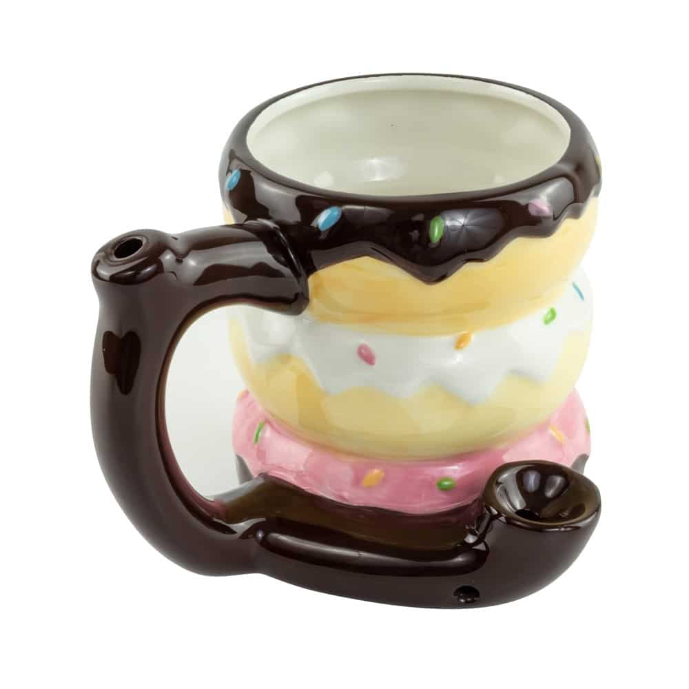 Ceramic Coffee Mug Pipe - 10.5oz Donut image 0