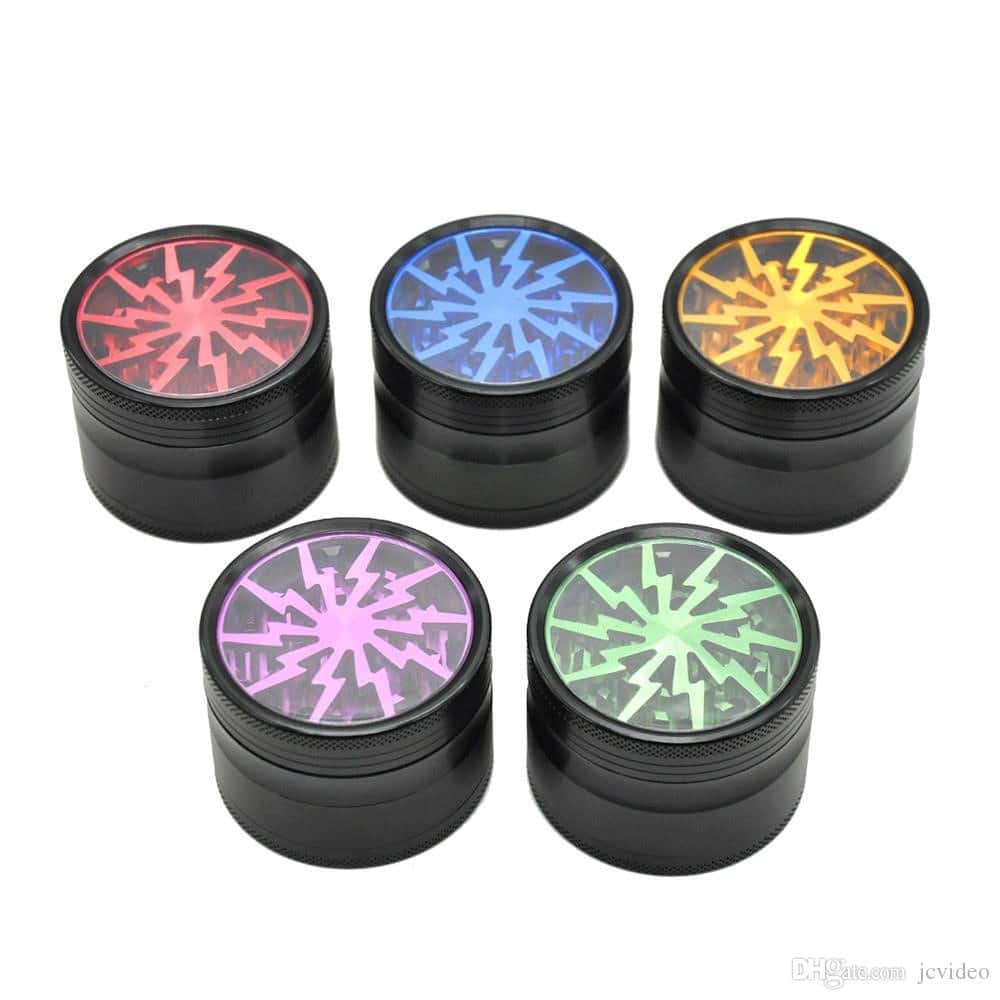 Lightning Bolt 4-Piece Herb Grinder - 63mm image 0