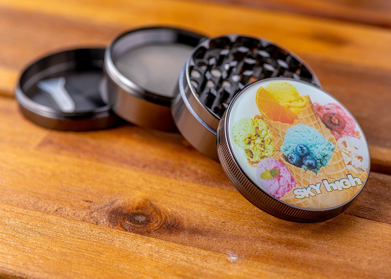 Sky High 4-Piece Herb Grinder - Ice Cream image 2