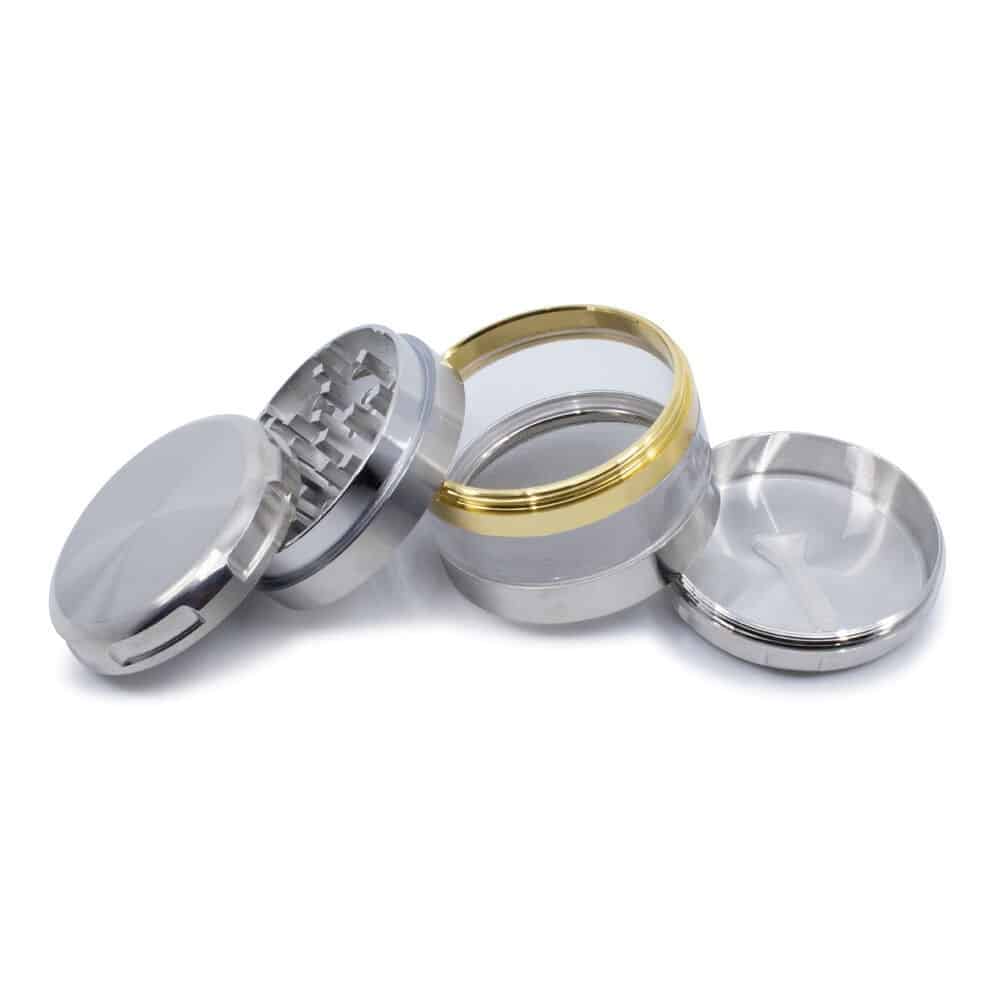 4-Piece Gold Ring Herb Grinder image 2