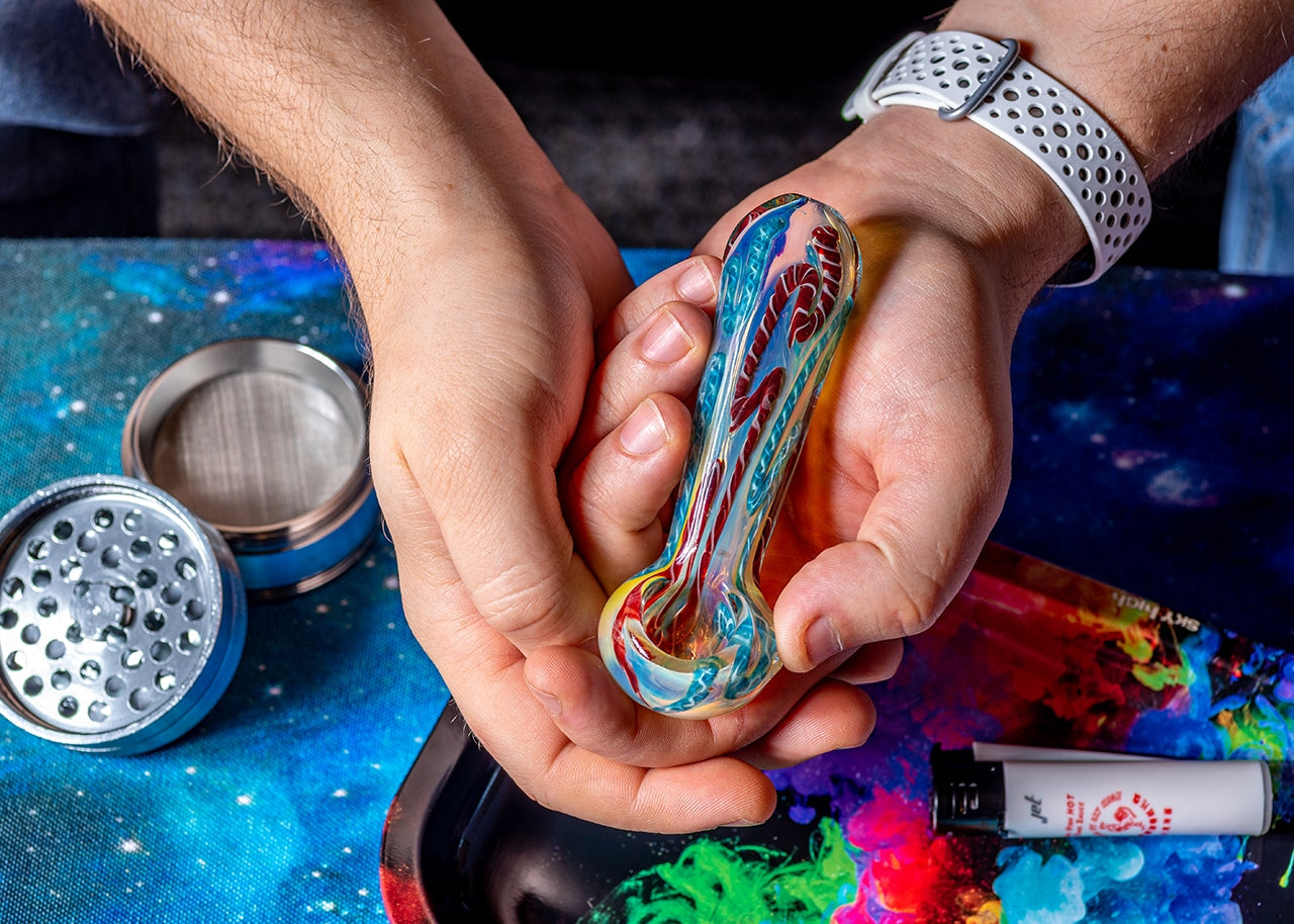 4.5" Silver Fumed Rod Spoon Pipe image 7