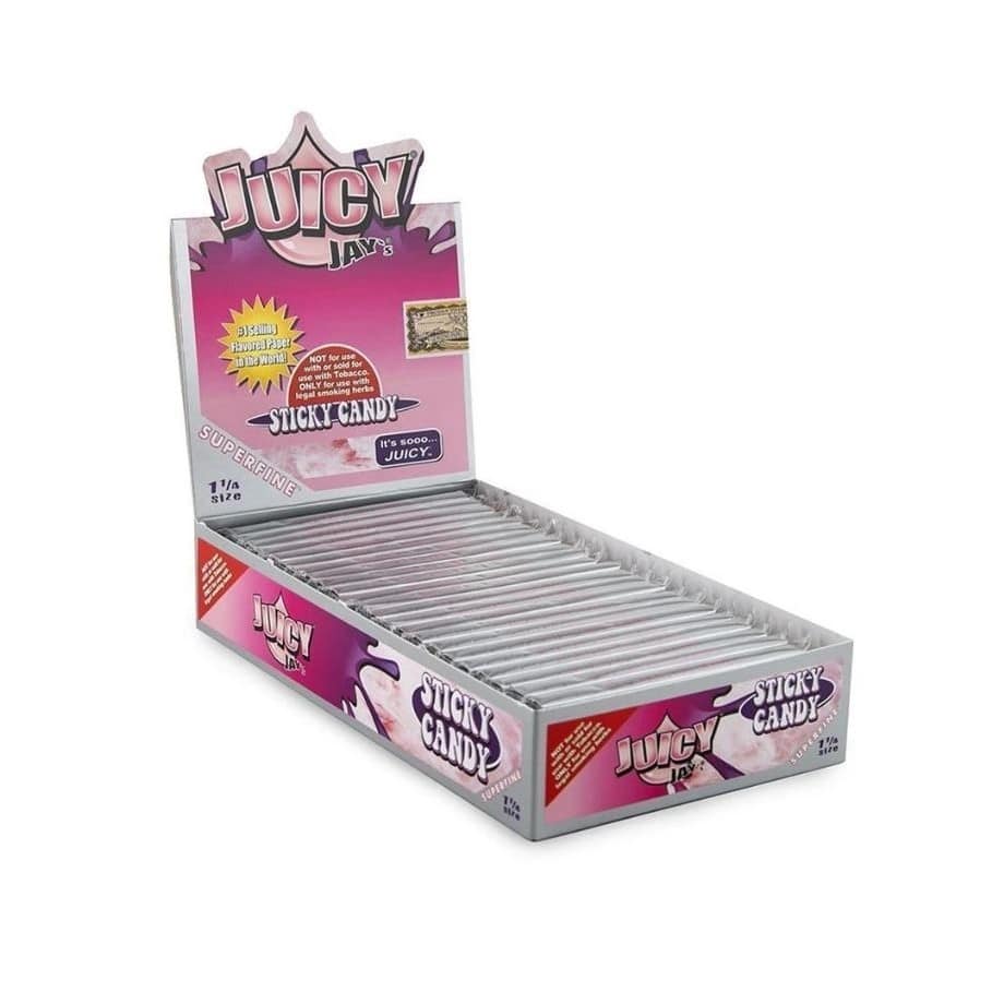Juicy Jay's Super Fine Rolling Papers - Sticky Candy - 1 1/4" image 3