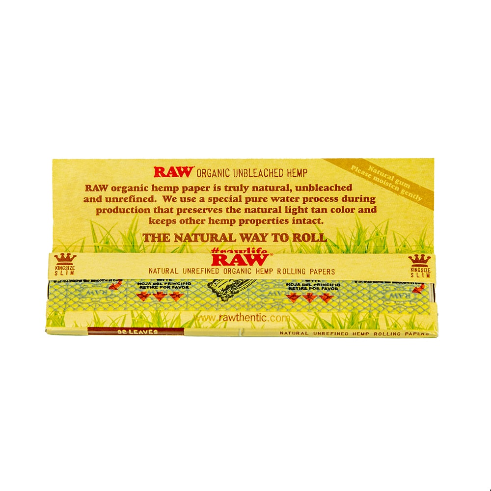 RAW Organic Hemp Rolling Papers - King Size Slim image 2