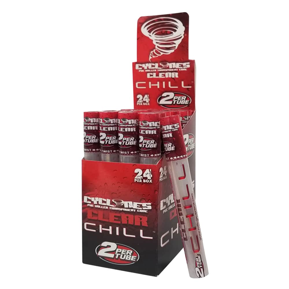 Cyclones Clear Pre-Rolled Cones - Chill Red image 0