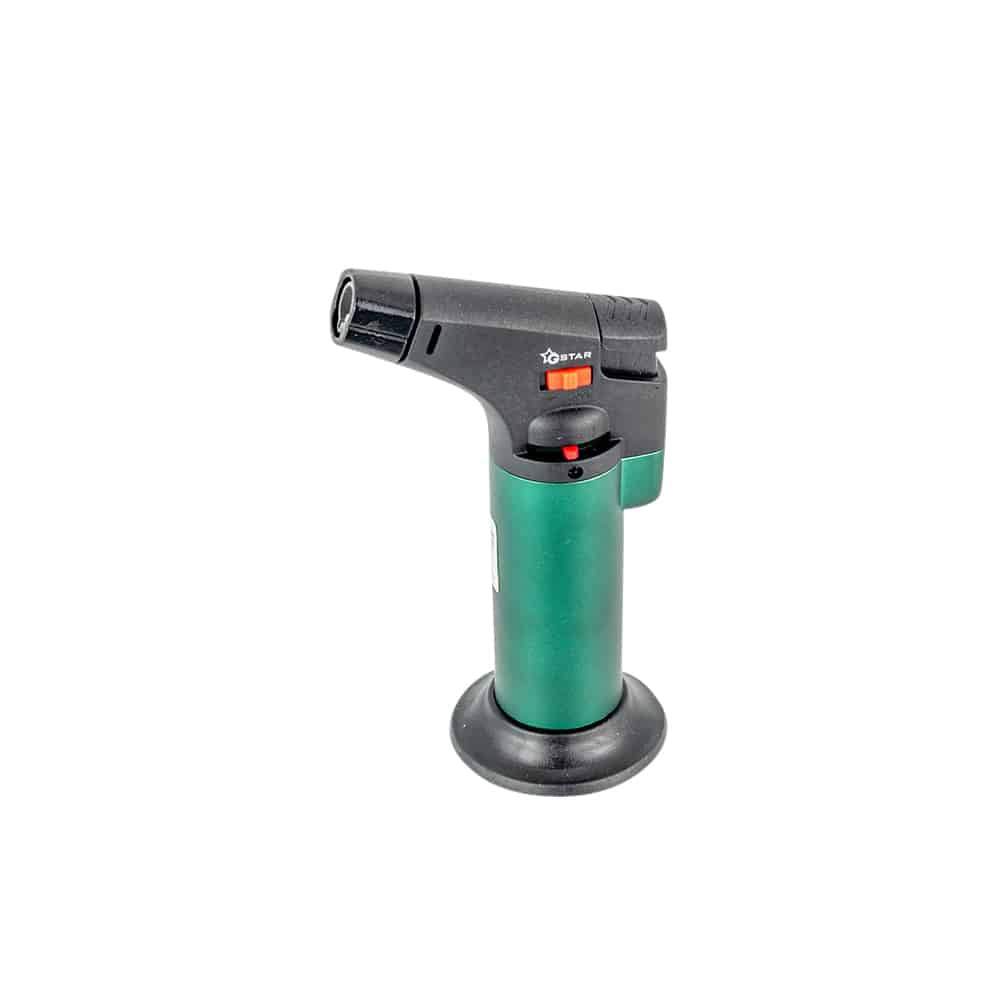 GSTAR - Single Jet Flame Torch Lighter - Metallic w/ Stand - Green image