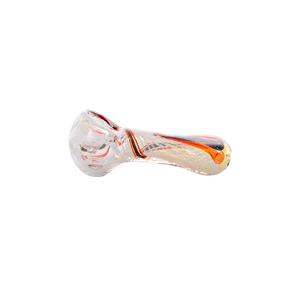 3.5" Dichro Silver Fumed Twisted Spoon Pipe image 2