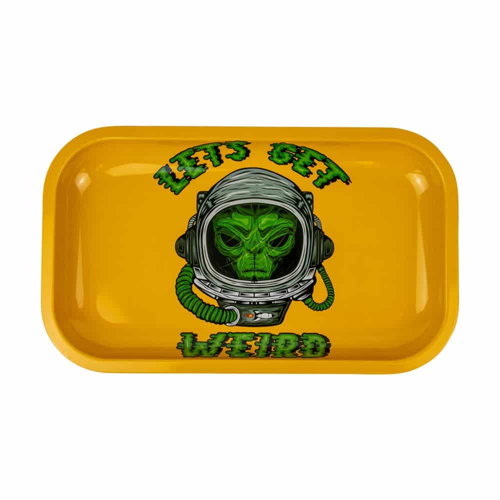 "Let's Get Weird" Alien Rolling Tray image 0
