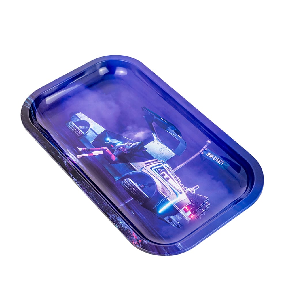 Cyberpunk DeLorean Rolling Tray image 1
