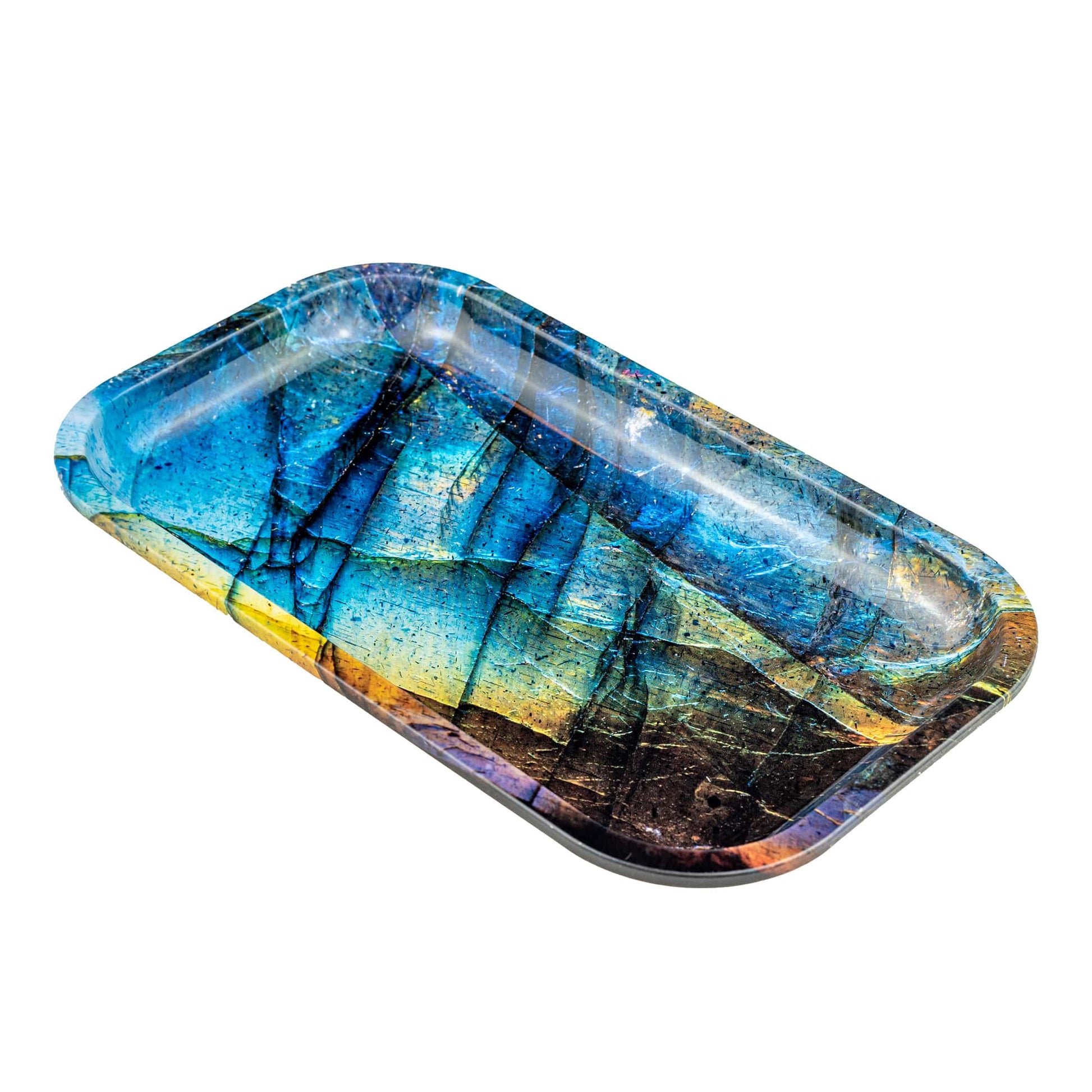 Puff Plate - Blue Labradorite Rolling Tray image 1
