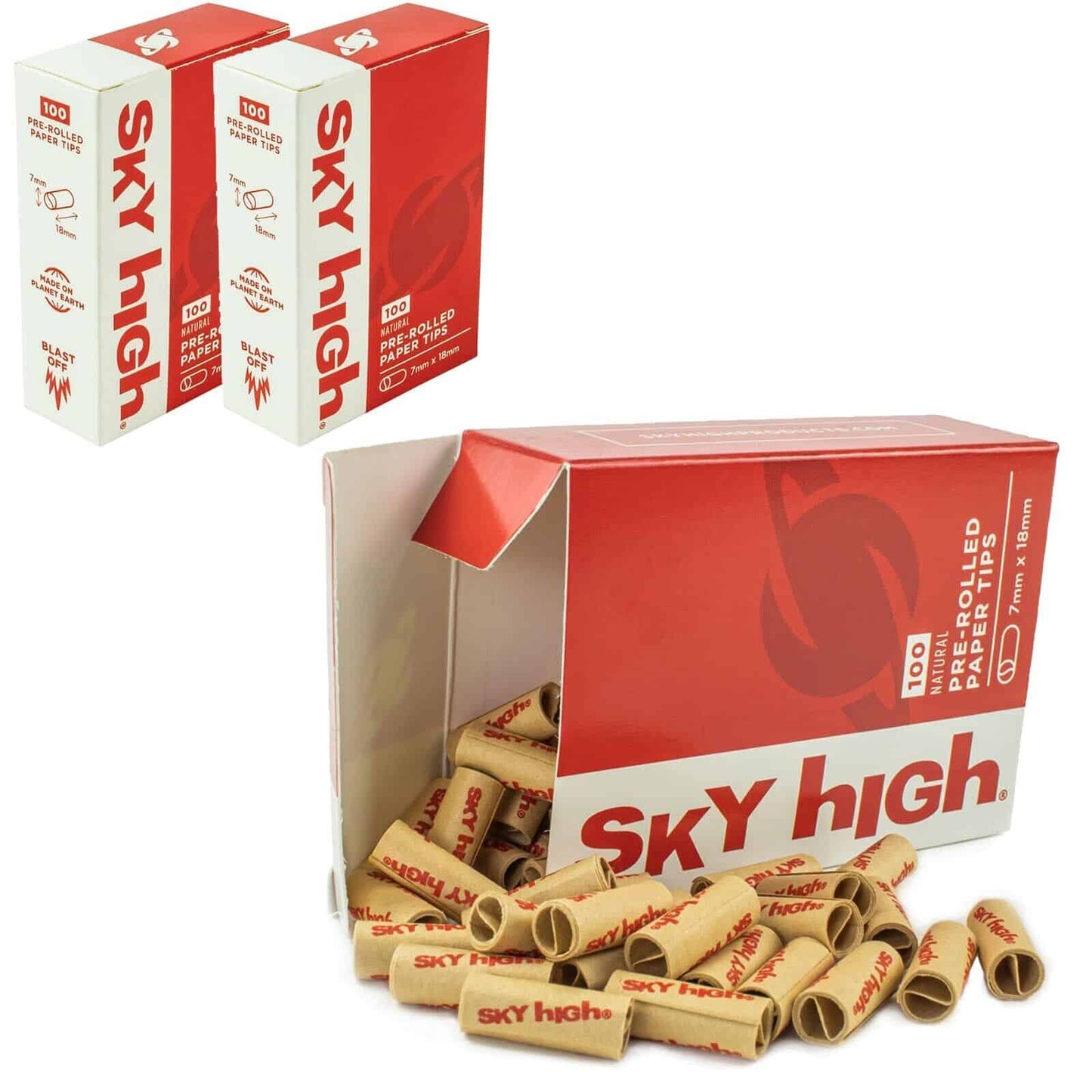 Sky High Pre-Rolled Tips - 100 Tips - 3 Packs (300 Tips) image