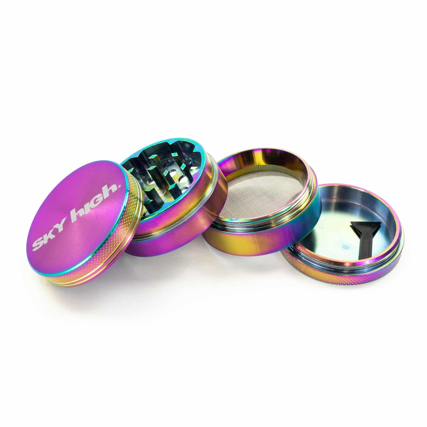 Sky High 4-Piece Aluminum Grinder - Comet Chroma - 50mm image