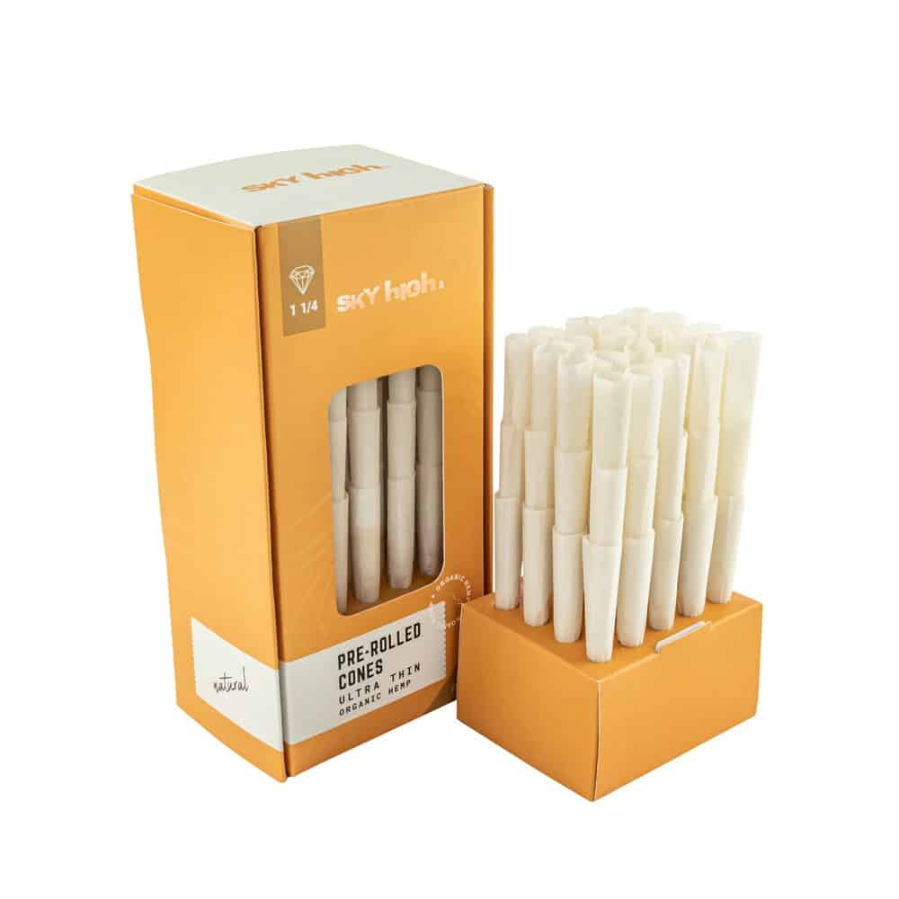 Sky High Organic Hemp Pre-Rolled Cones - 1 1/4" - 60 Pack image