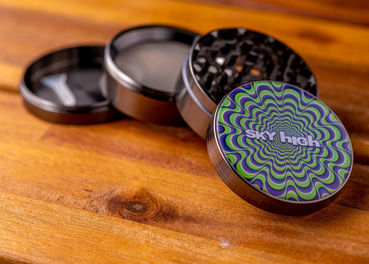 Sky High 4-Piece Herb Grinder - Trippy image 2
