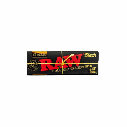 RAW Classic Black Rolling Papers - 1 1/4" image 0