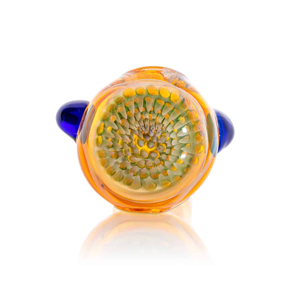 4.5" Gold Fumed Honeycomb & Ring Spoon Pipe image 3