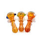 4.5" Gold Fumed Honeycomb & Ring Spoon Pipe image 0