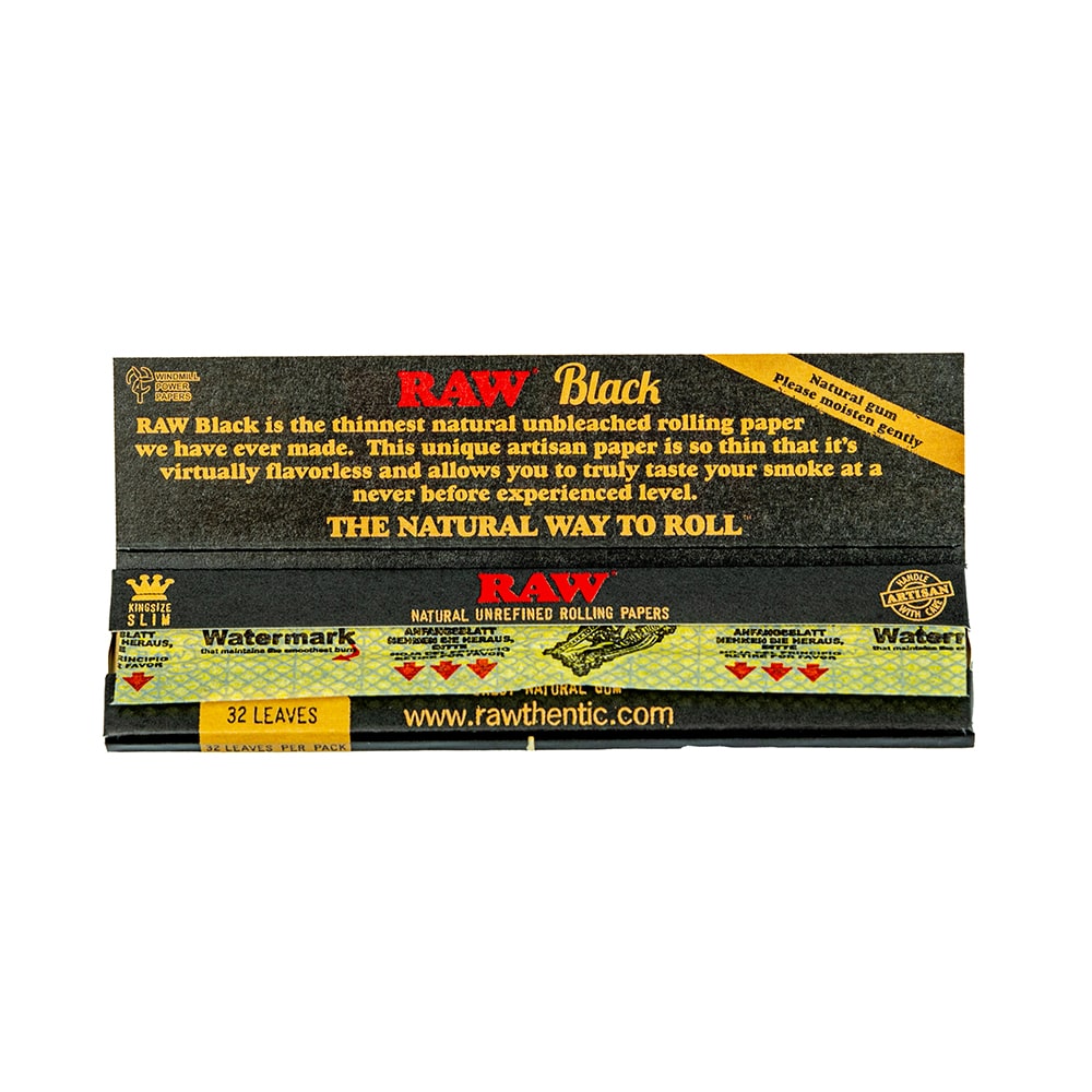 RAW Classic Black Rolling Papers - King Size image 2