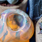 4.5" Gold Fumed Stickered Ring & Dotted Spoon Pipe image 4