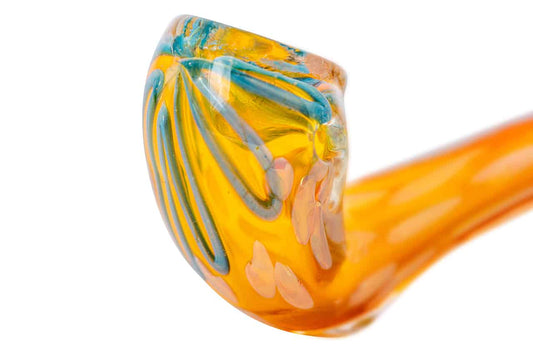 4.5" Gold Fumed Spots Sherlock Pipe image 1