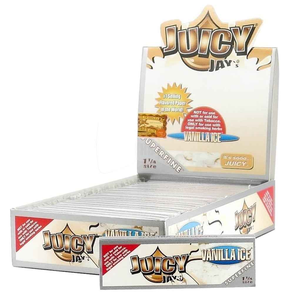Juicy Jay's Super Fine Rolling Papers - Vanilla Ice - 1 1/4"