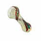 3.5" Dichro Silver Fumed Twisted Spoon Pipe image 8