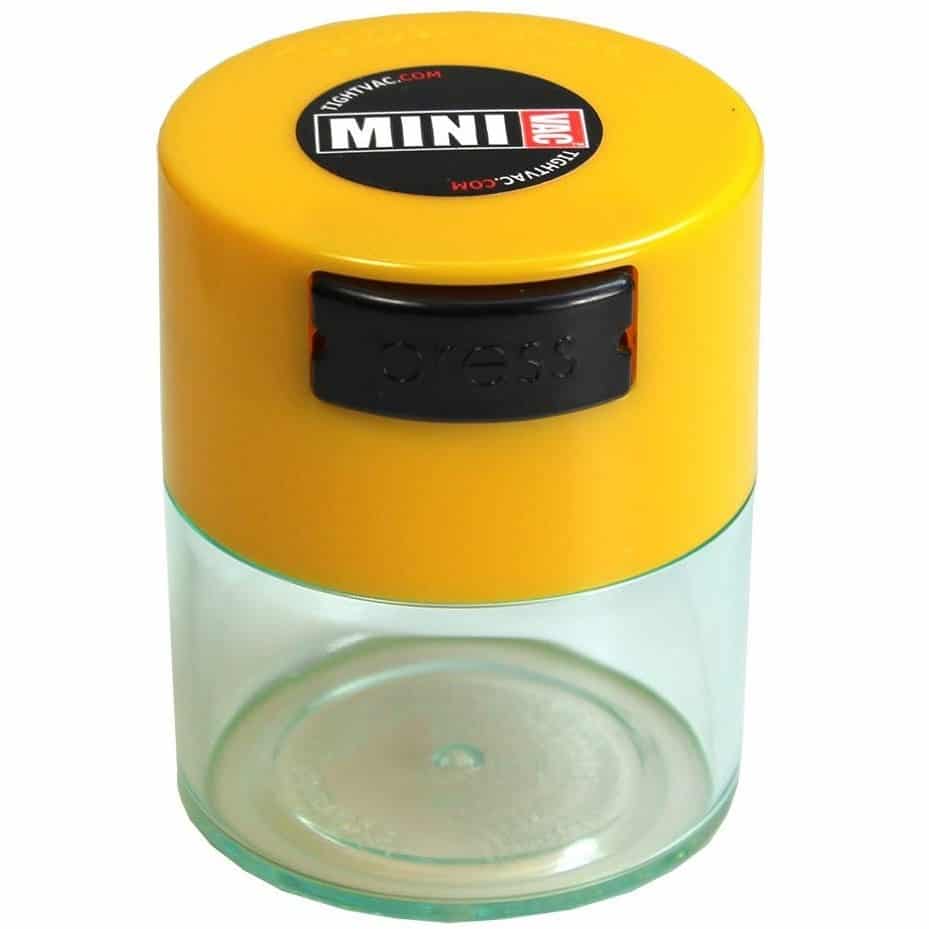 Minivac Vacuum Sealed Container - Yellow &amp; Clear image