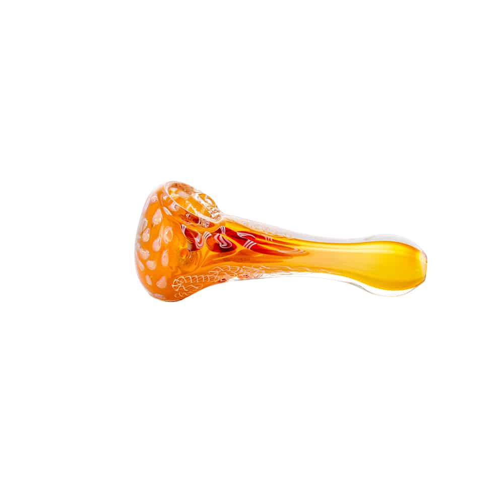 3.5" Gold Fumed Design Spoon Pipe image 2