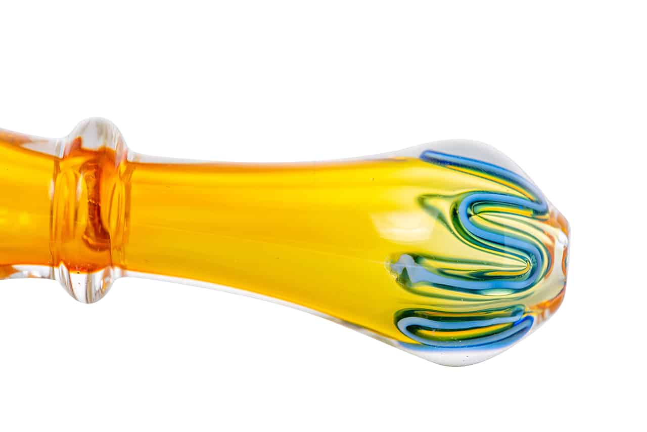 3.5" Gold Fumed Ring Mushroom Spoon Pipe image 4