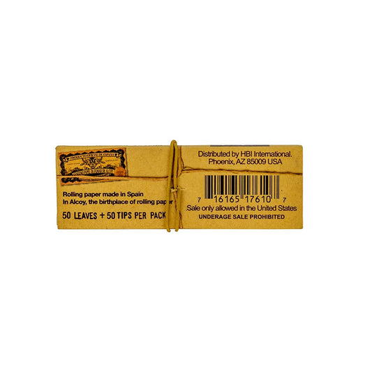 RAW Classic Connoisseur Rolling Papers with Tips - 1 1/4" image 1