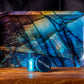 Rolling Tray &amp; Grinder Bundle - Blue Labradorite x Rainbow image 1