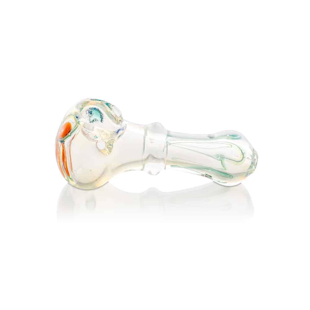 2.5" Silver Fumed Pinwheel Swirl Peanut Spoon Pipe image 6